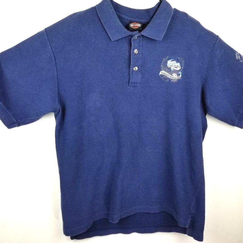 Harley Davidson Vintage Polo Shirt Made in USA